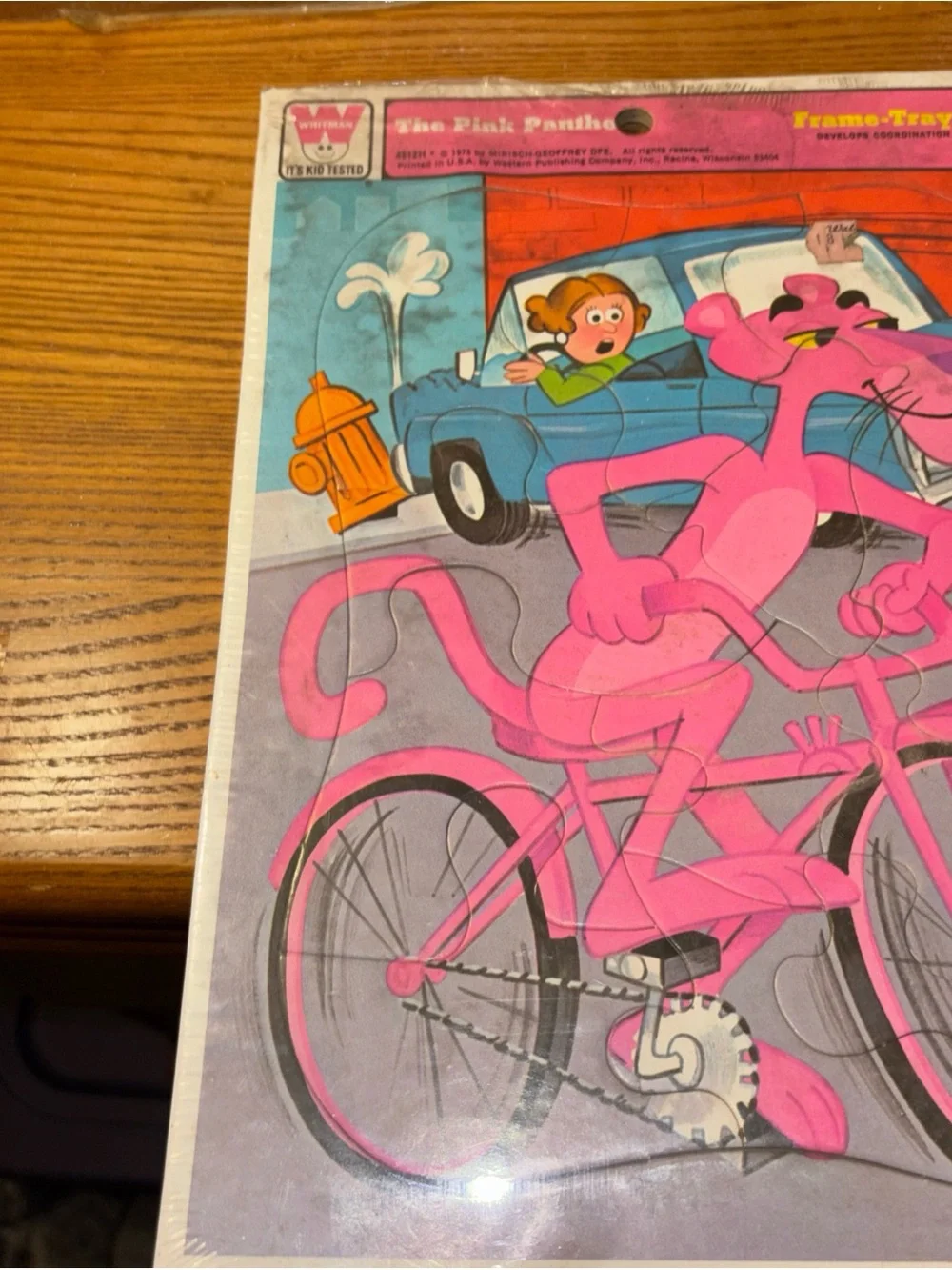 The Pink Panther Frame-Tray Puzzle - - Pink this has never been opened from 1975